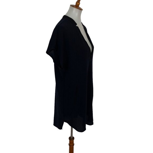 ASTR Dress Medium Sleeveless Navy V Neck Formal Cocktail Evening Party - Picture 3 of 6